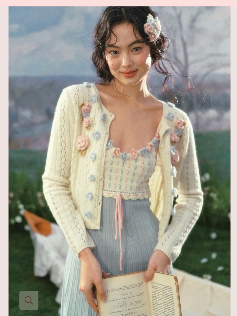 Lacemade Rose tide knit cardigan - Picture 2 of 5